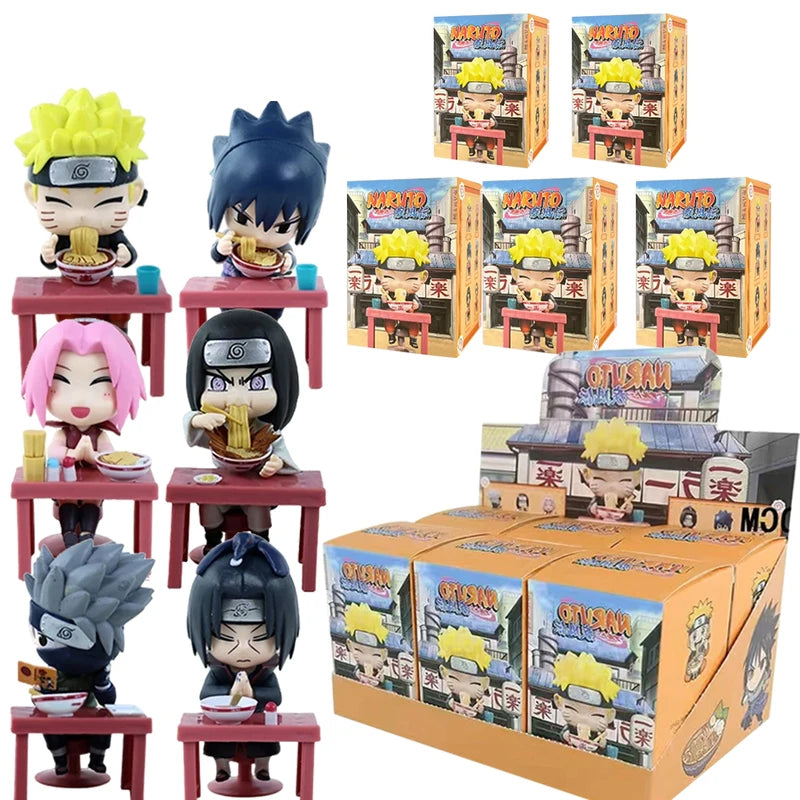 Anime Action Figures - Naruto Sasuke Kakashi PVC Miniatures, Series Blind Box Gift
