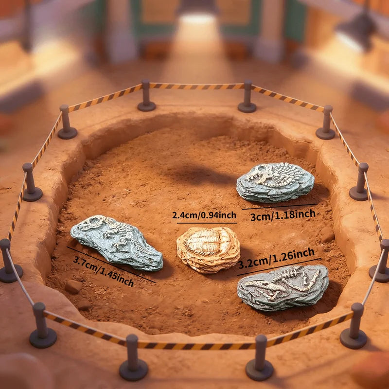 4pcs Micro Landscape Dinosaur Fossil Decorations - DIY Desktop Ornaments