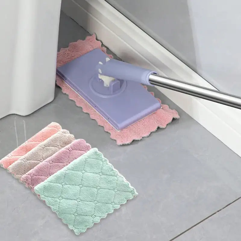 Indoor Quick Dry Dust Mop with Adjustable Handle for Home Cleaning