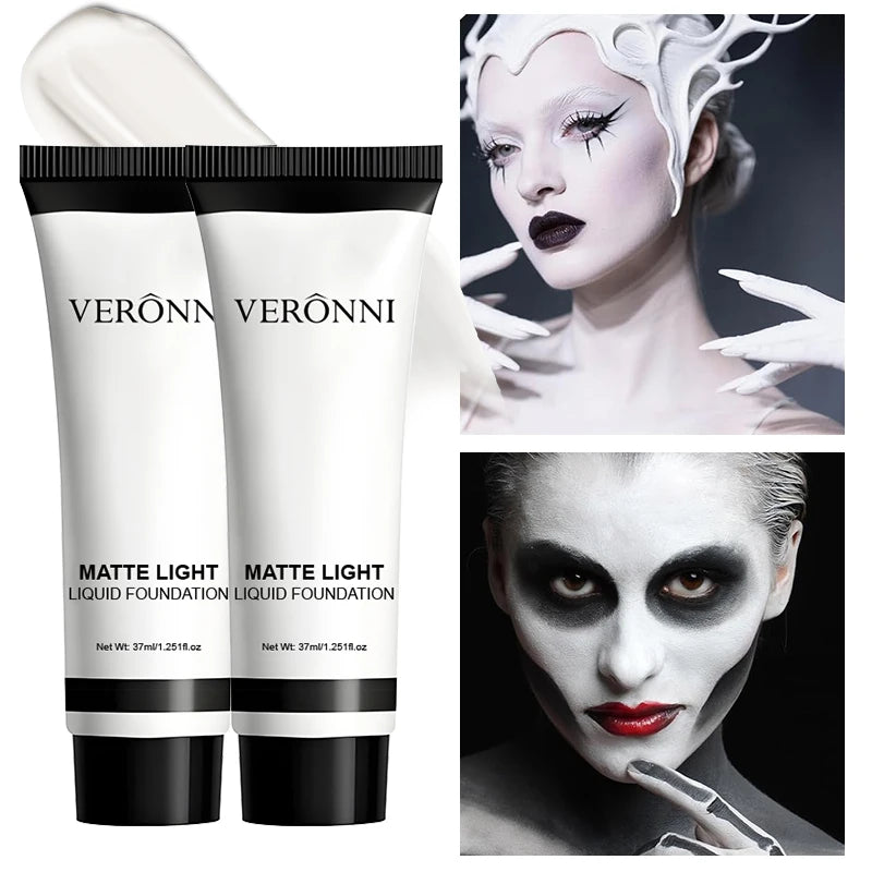 White Makeup Foundation Mixable Adjuster for Face Paint & Stage Clown Makeup
