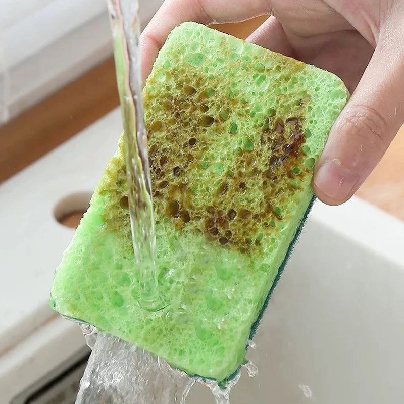 Reusable Wood Pulp Cotton Sponge Wipe - Household Cleaning Pad, Eco-Friendly, 10.5x7cm