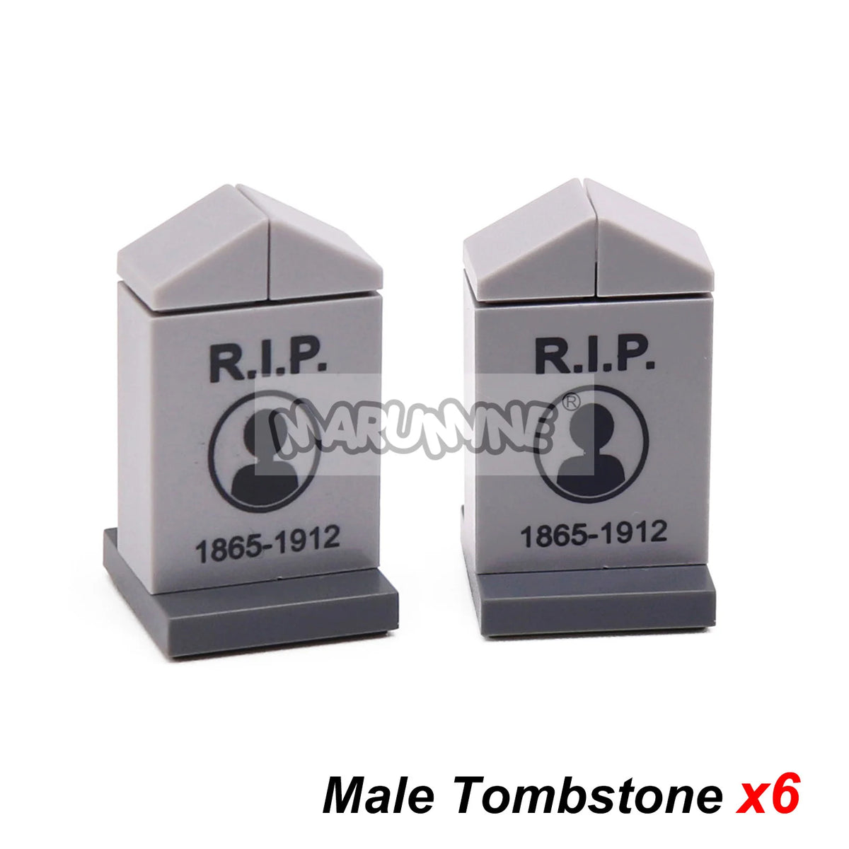 Halloween Building Blocks Kit for Model Creation - Tombstone Graveyard Accessories