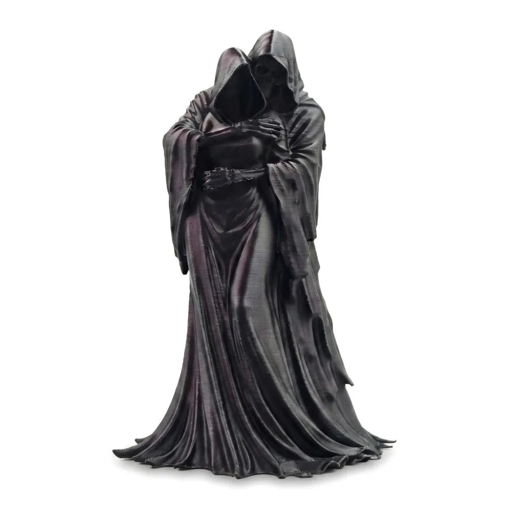 Gothic Skeleton Posture Decor - Dark Style Retro 3D Ghost Model for Bedroom
