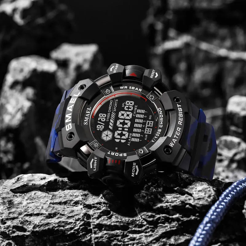 Digital Wristwatch for Men Waterproof Sport Watch with Stopwatch & Alarm