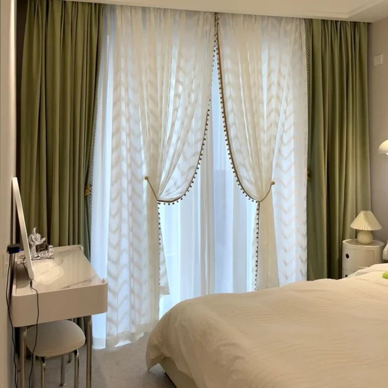 Luxury Velvet Curtains for Living Room & Bedroom - Blackout, French Minimalism