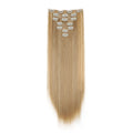 Synthetic Long Straight Hair Extensions Clips - 7Pcs Hairpiece for Women