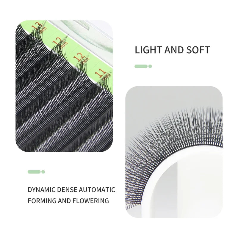 Eyelash Extensions W Shape 3D-6D Premade Volume Fans Faux Mink Natural Lashes