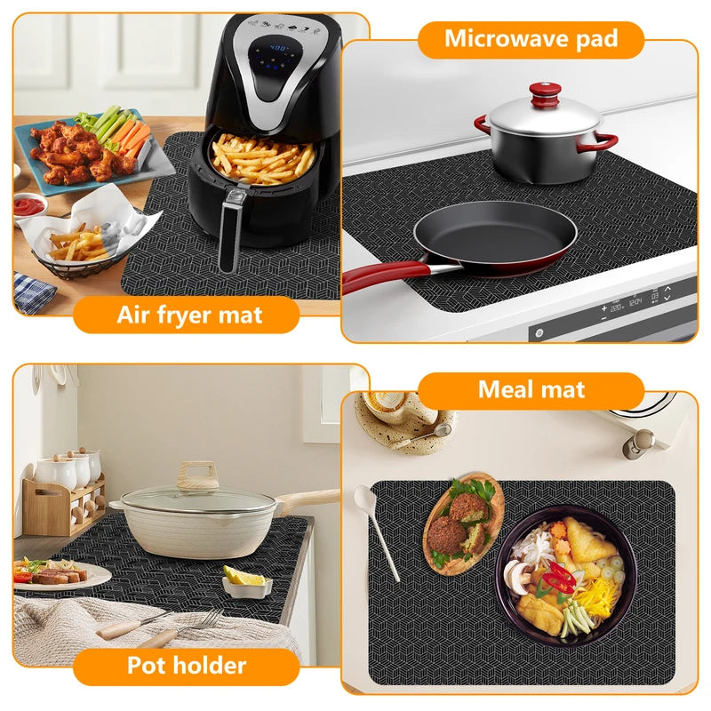 Induction Cooktop Protector Mat Silicone Anti-Scratch Non-Slip Kitchen Cover - 20.5x30.8 inches