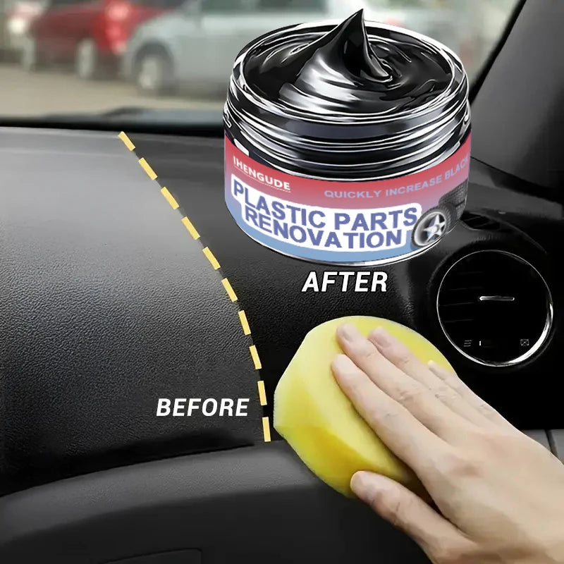 Car Interior Care Wax for Plastic & Rubber Restoration, Scratch & Shine Coating