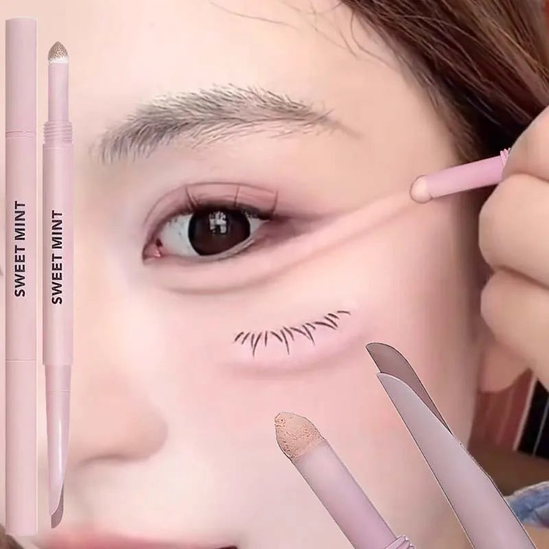 Double Headed Eyeliner Pen Waterproof Glitter Eyeshadow Makeup Tool