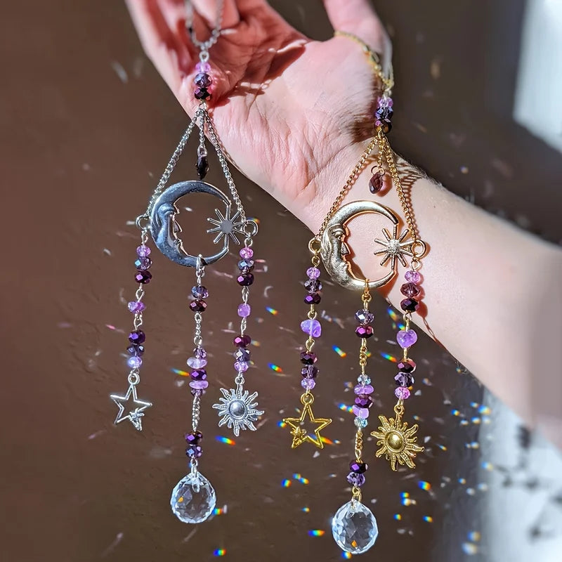 Celestial Moon Goddess Crystal Sun Catcher for Home & Garden Decor