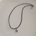Kpop Goth Vintage Y2K Star Pendant Beaded Chain Necklace for Women & Men