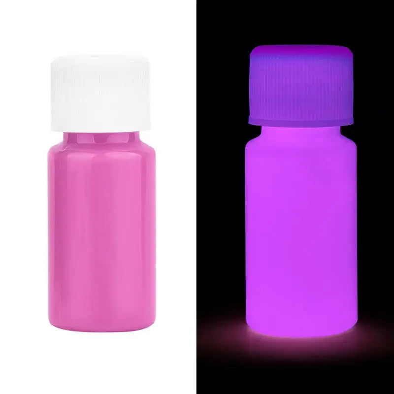 Fluorescent Luminous Paint Set - Glow in Dark Epoxy Resin & Acrylic DIY Supplies