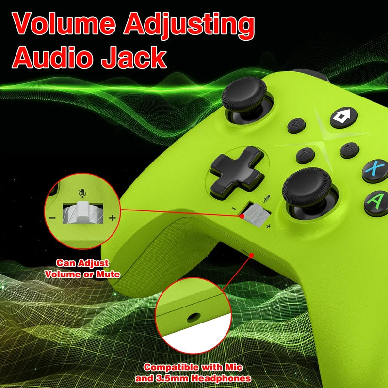 Wireless Gamepad for Xbox Series X/S & One - 6-Axis Gyro, Turbo, Ergonomic Joystick