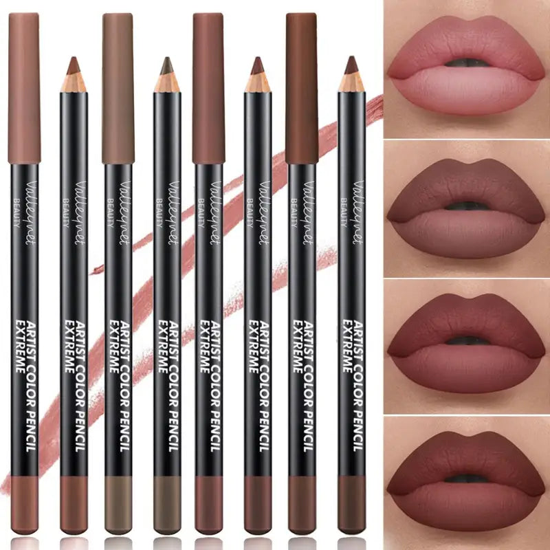 Lip Liner Makeup Duo Waterproof Matte Long-Lasting for Sensitive Skin - Light Beige Tones