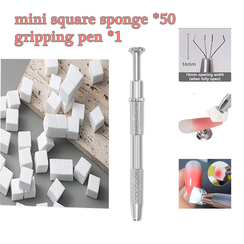 50pcs Gradient Nail Art Stamper Tools Set for Manicure & Nail Design