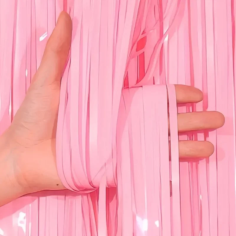 Foil Fringe Curtain for Photo Booth Backdrop Wedding Birthday Party Decorations