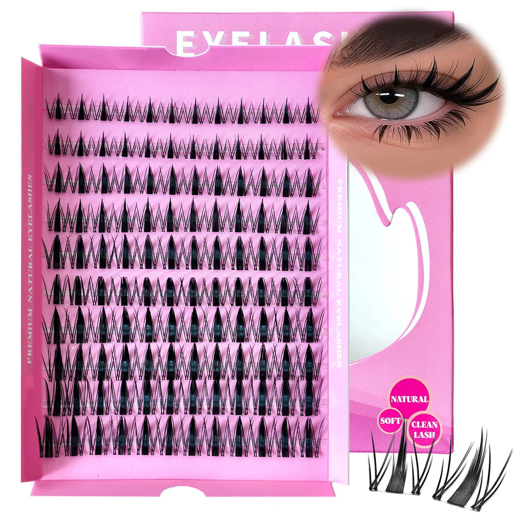 DIY Fluffy Lash Clusters 10-18mm for Natural Eye Makeup | Self Application