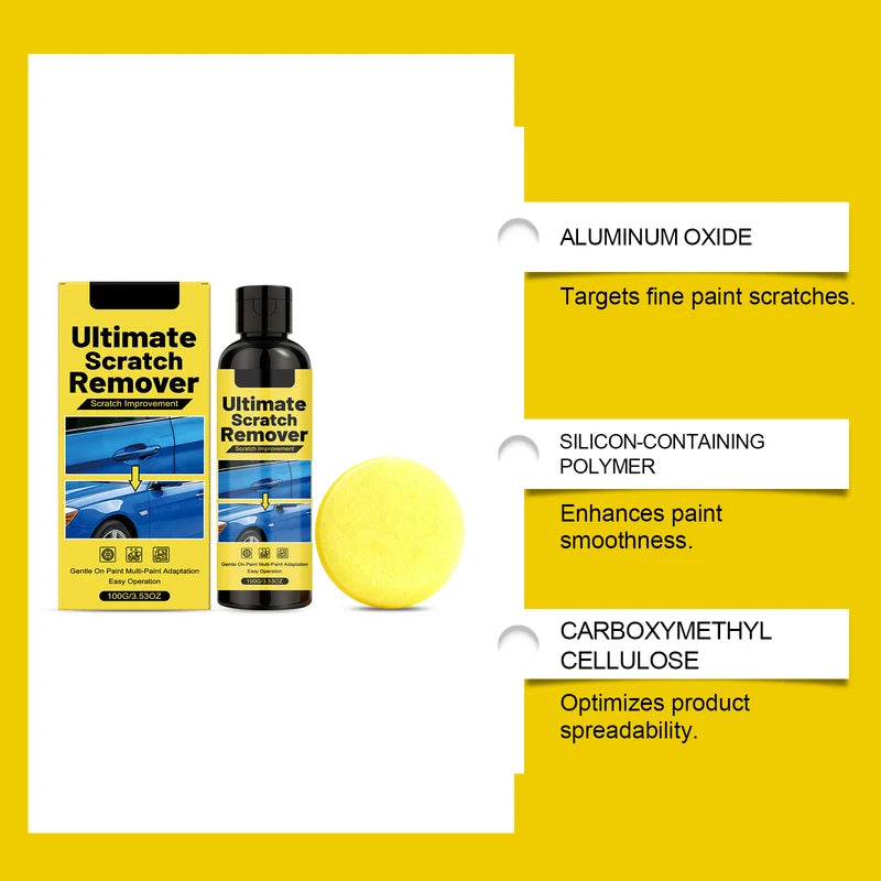 Car Scratch Remover Kit 100g Paint Swirl Polish Wax for Auto Detailing