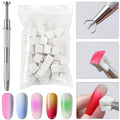 Professional Nail Art Sponges with Grabbing Pen - Assorted Colors, Bulk Pack