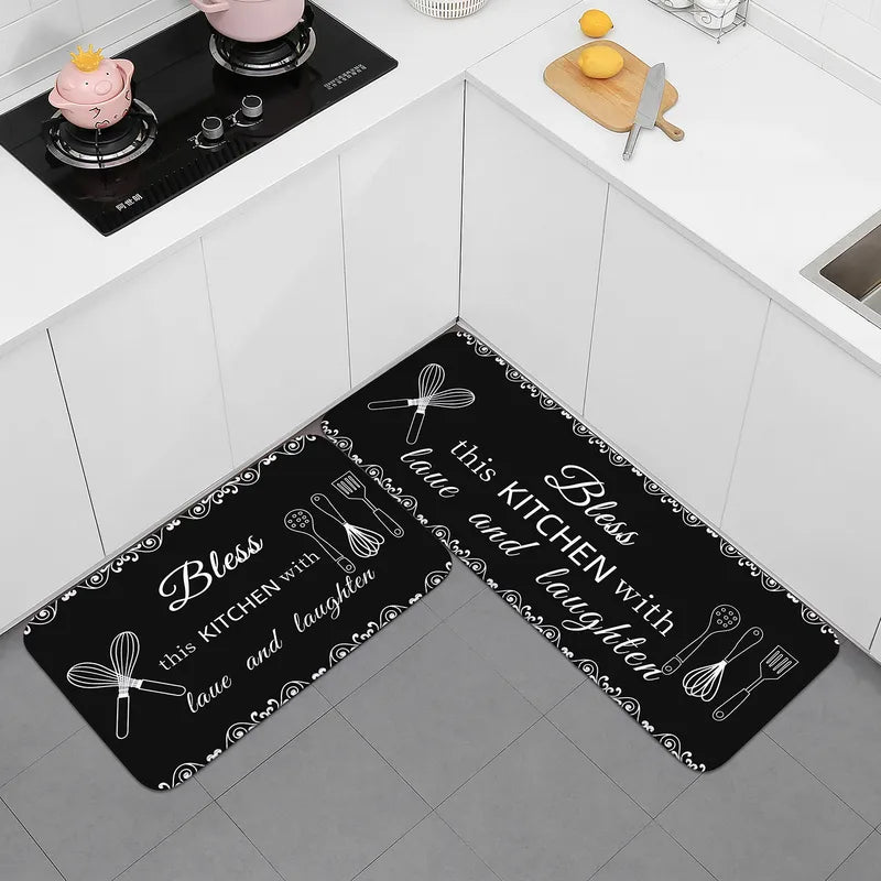 Multi-Purpose Water Absorption Sponge Mat for Kitchen and Bathroom - Anti-Skid & Machine Washable