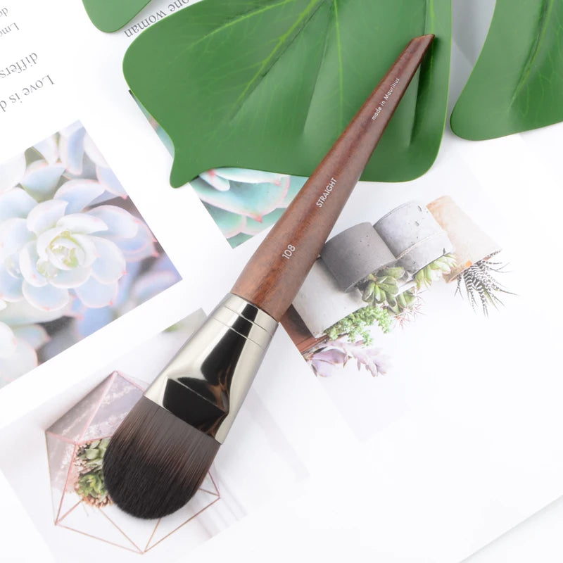 Makeup Brush Flat Foundation Face Powder Cosmetic Tool - Synthetic Hair, 17.6cm