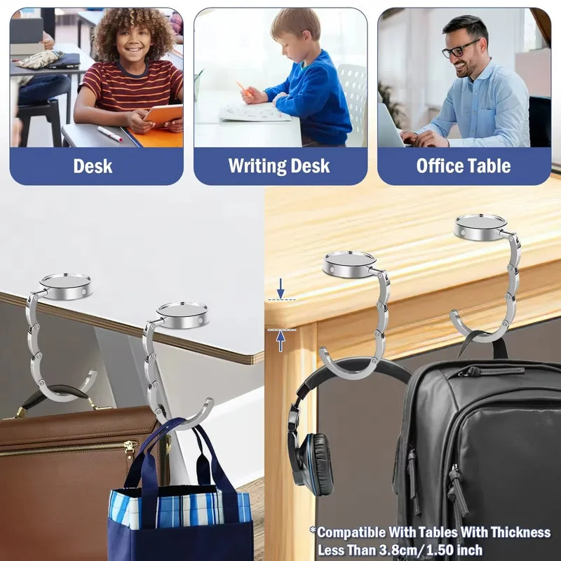 Heavy Duty Multi-Purpose Folding Hanging Hook for Backpack, Storage & Organization