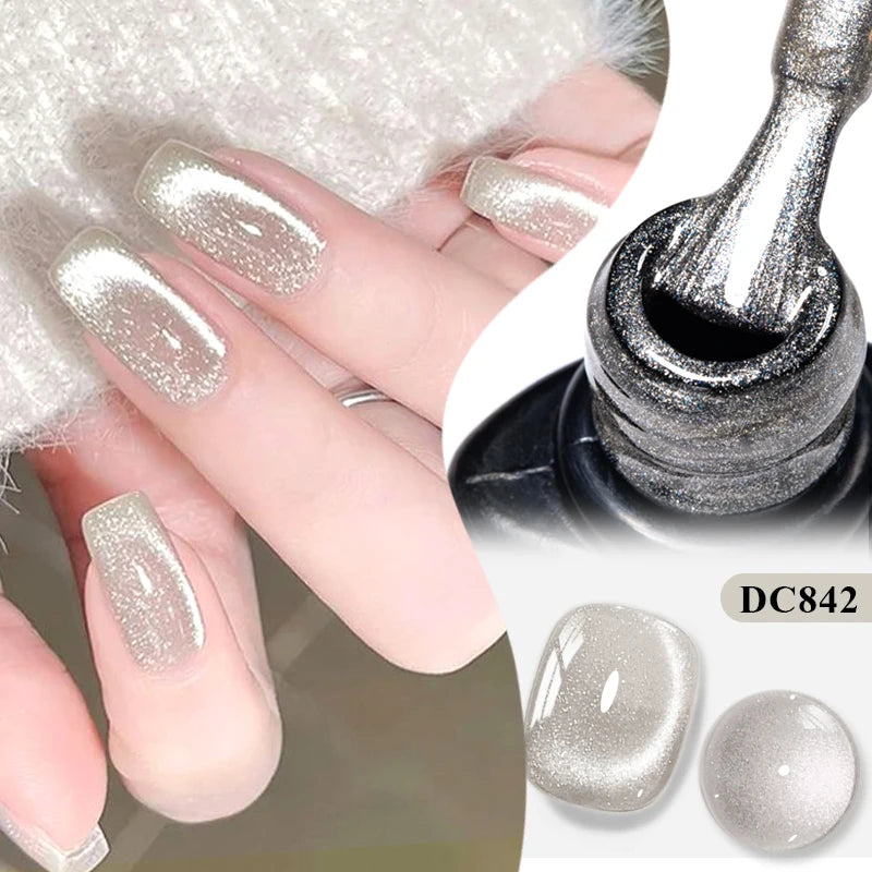 Holographic Magnetic Gel Nail Polish - Semi-Permanent UV Soak Off Varnish