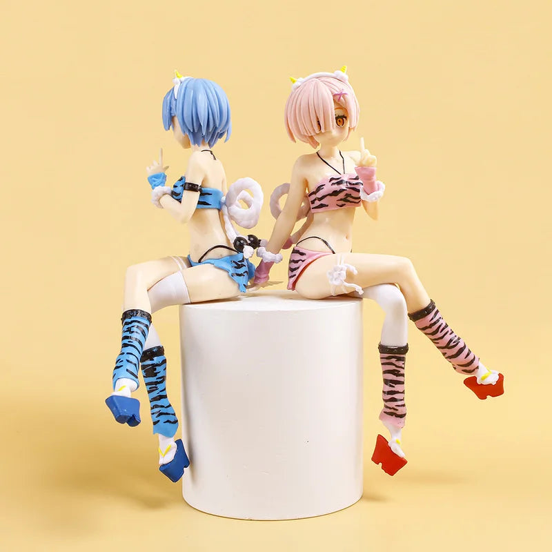 Anime Girl PVC Action Figure Pajamas Set - Sitting Posture, Collectible Toy