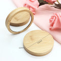 Mini Wooden Makeup Mirror Set - Portable Round Cosmetic Reflectors for Women
