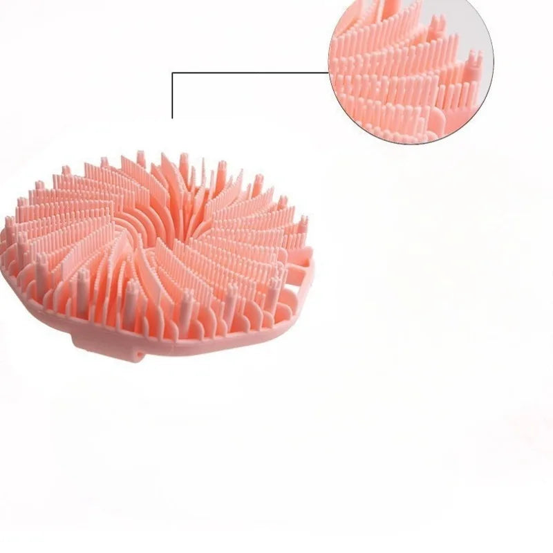 Silicone Bath Brush Exfoliating Massage Back Scrubber Body Wash Tool