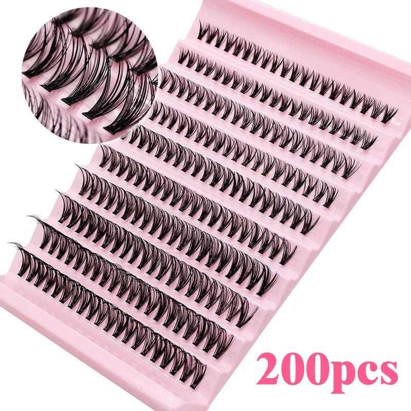 Big Capacity DIY Cluster Eyelash Extensions 8-16mm Charm Style False Lashes