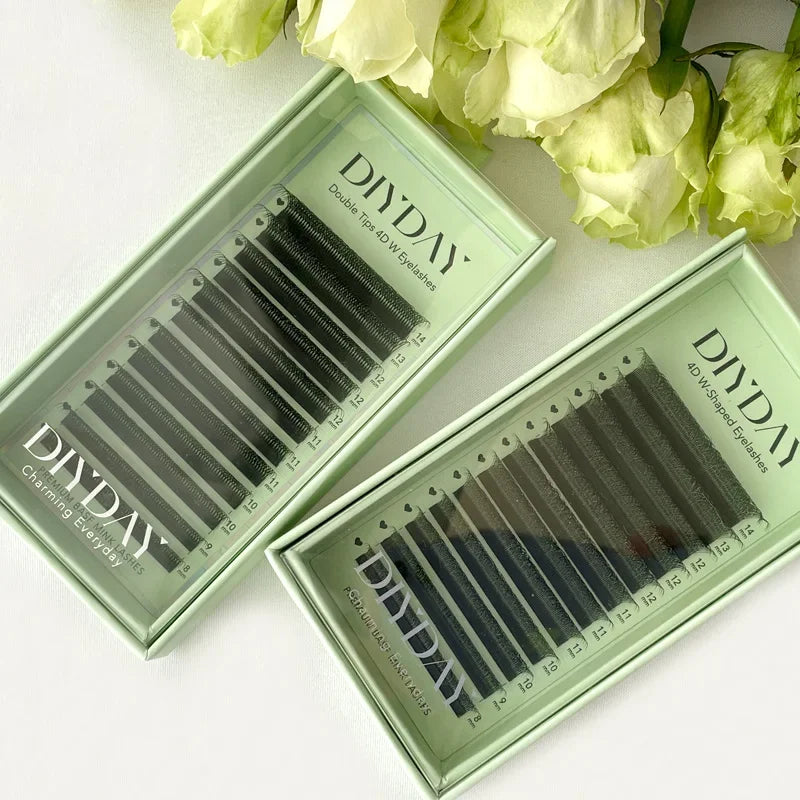 False Eyelash Extension Fans W-Shaped 4D 8D Natural Soft Fake Lashes - Multiple Variants