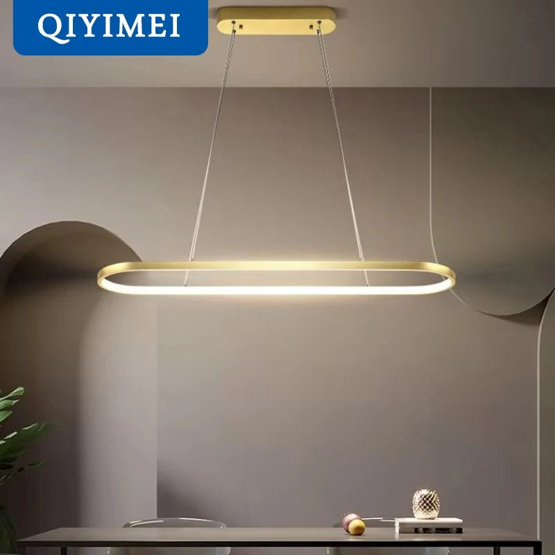 Modern LED Pendant Lighting for Indoor Spaces - Dimmable Ceiling Lamp with Remote Control