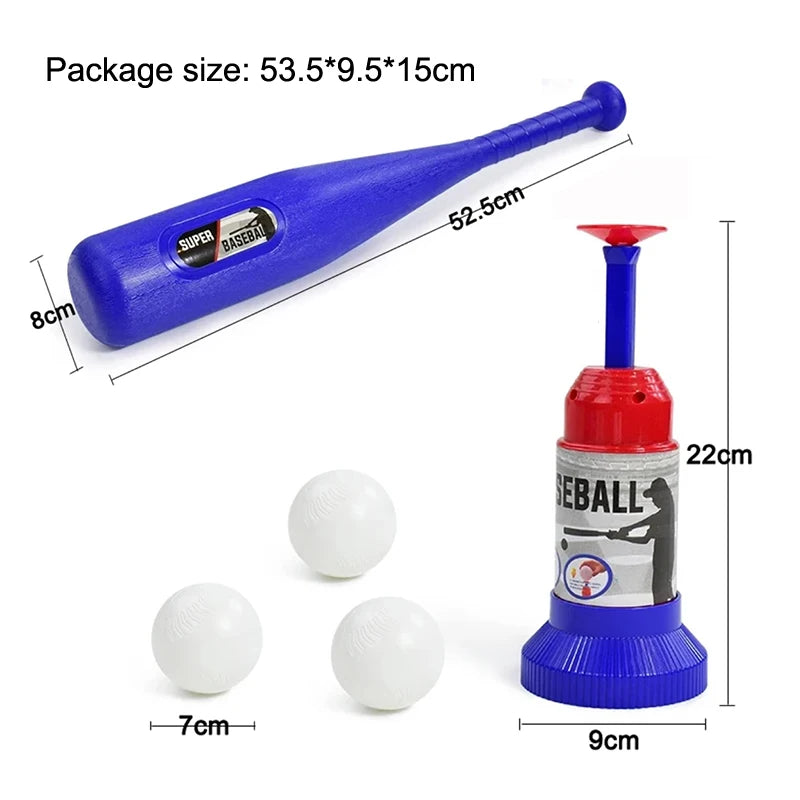 Adjustable Automatic Baseball Pitching Machine Kids Outdoor Sports Toy Set