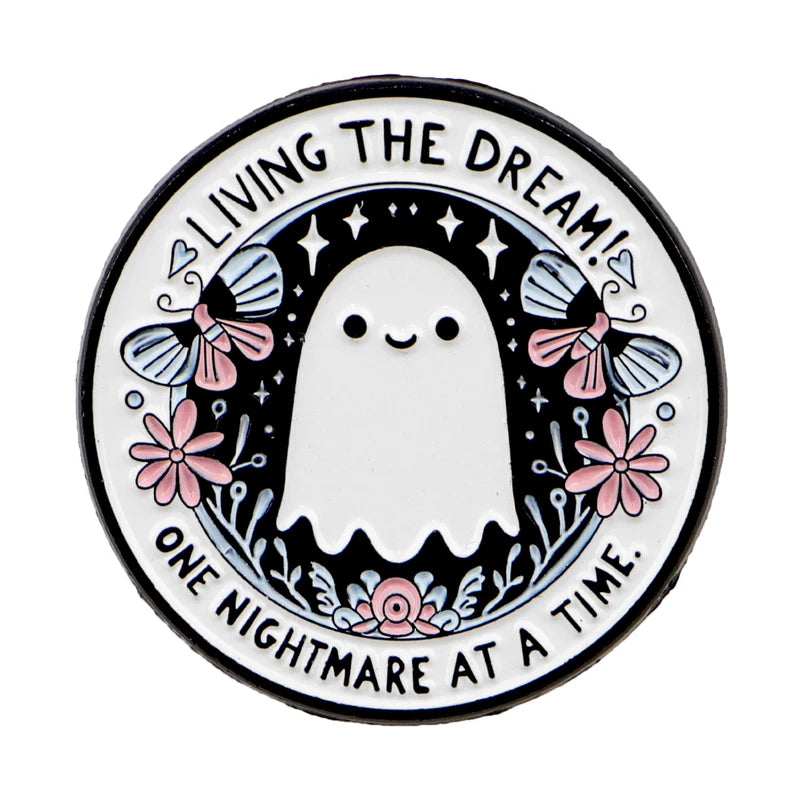 Cartoon Ghost Enamel Pin Halloween Brooch Lapel Pin for Clothing & Accessories