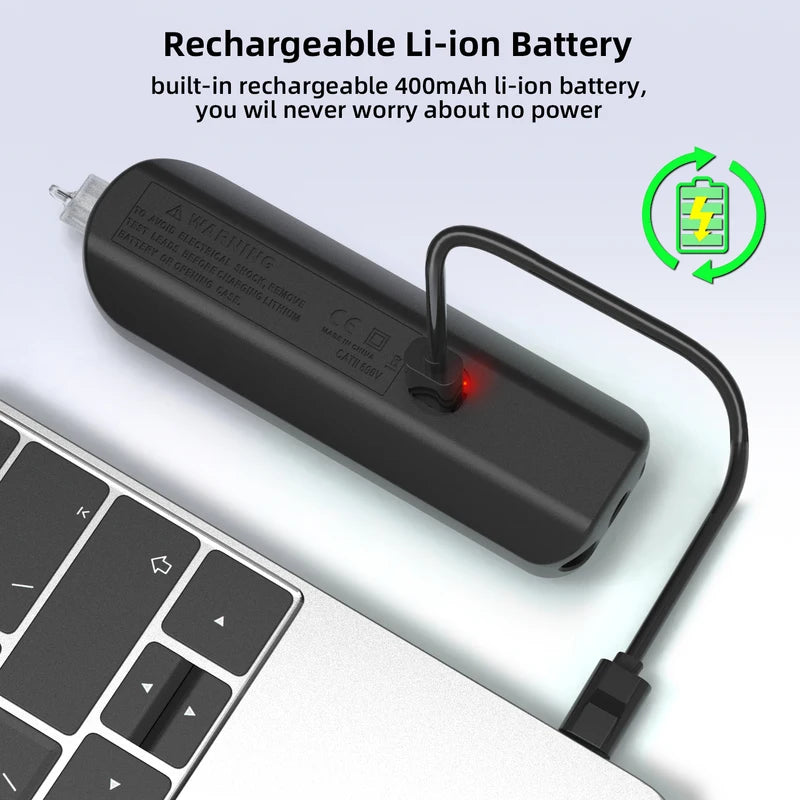 Digital Voltage Tester Non-Contact Electrician Pen Detector USB Rechargeable