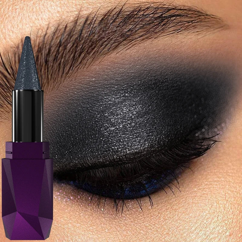 Waterproof Glitter Eyeshadow Stick - Shimmer Metallic Eye & Lip Makeup, Long-Lasting