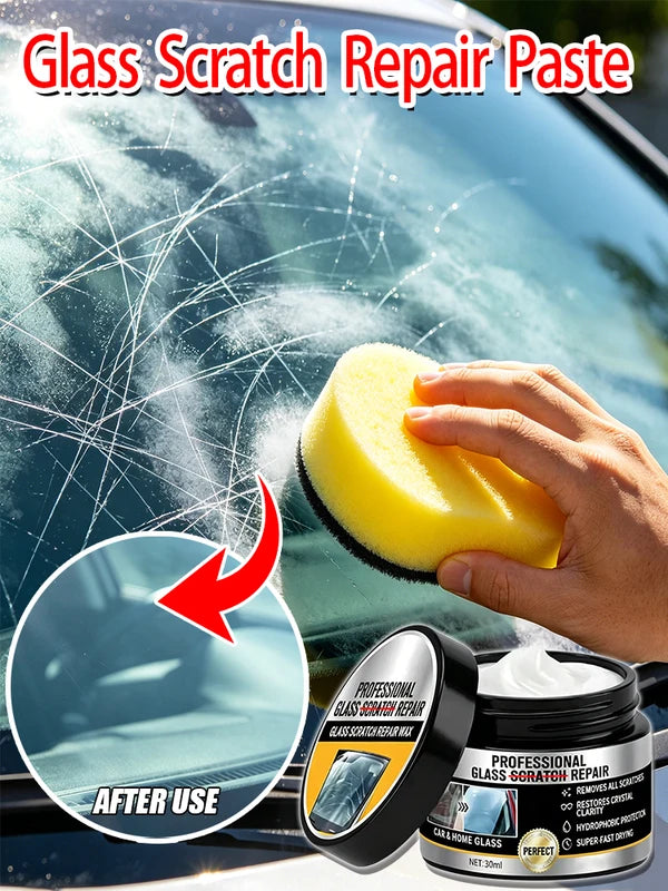 Glass Scratch Remover Polishing Wax for Auto & Bathroom Windows - Repair Cream
