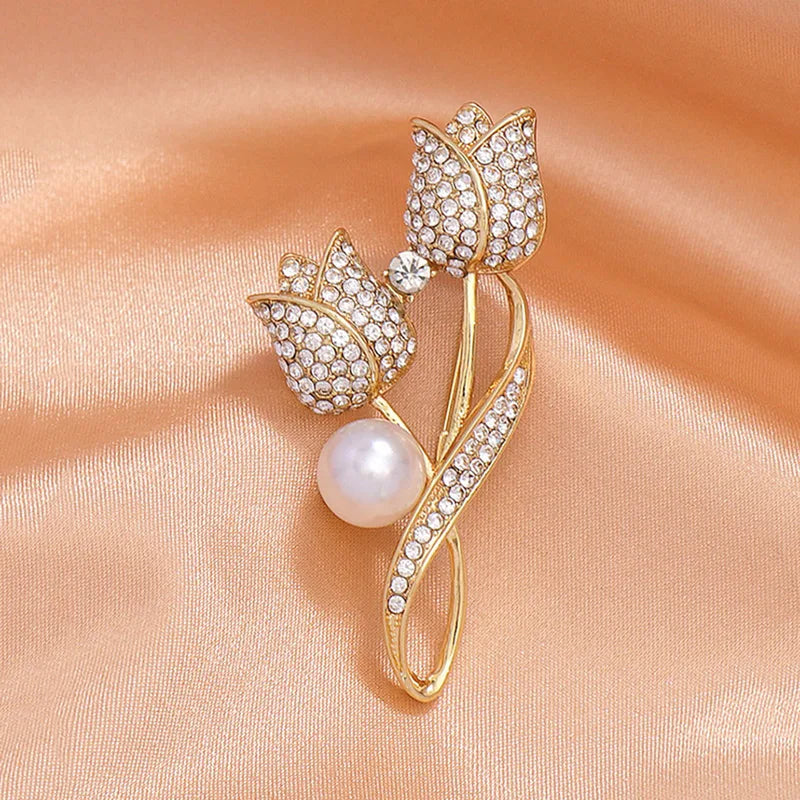 Women's Elegant Tulip Flower Brooch Pin for Coat Dress Gift - All Colors