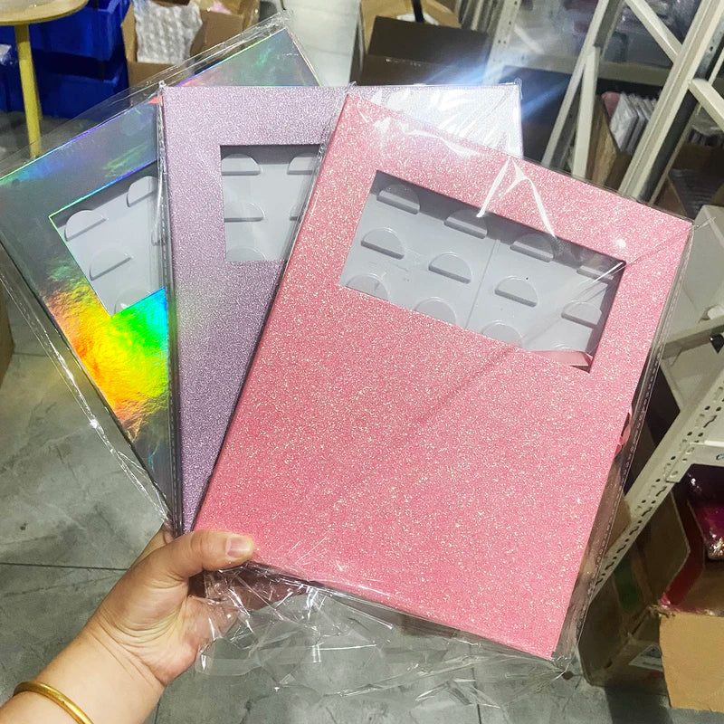 16Pairs Eyelash Packaging Box Bulk Wholesale Lash Book Display Cases