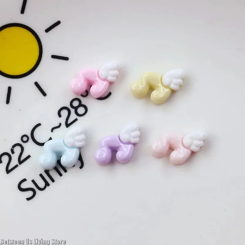 Mini Nail Art Decorations 20Pcs Resin Wing Accessories for DIY Nail Design & Crafts