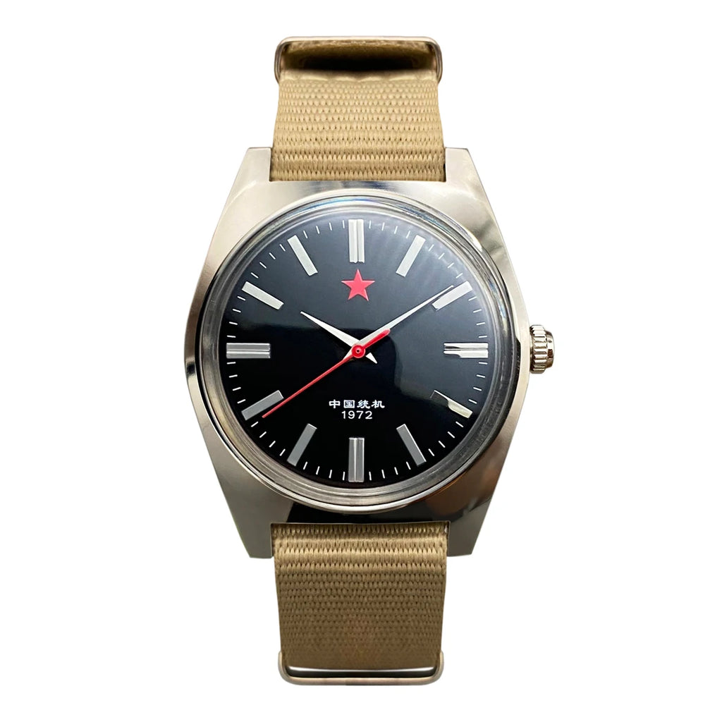 Men's Mechanical Watch 36mm Retro Chinese Style Hand Wind Timepiece