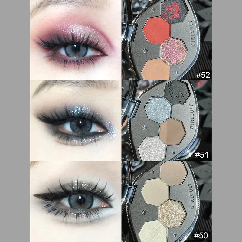 Girlcult Hallucination Eyeshadow Palette - Multicolor, Non-Fallout, Blending Makeup