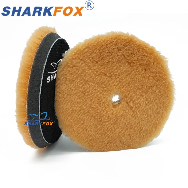 Car Polishing Pads Set - 5 Pieces 5 & 6 Inch Wool & Sponge Buffing Pads for Buffer Polisher Waxing