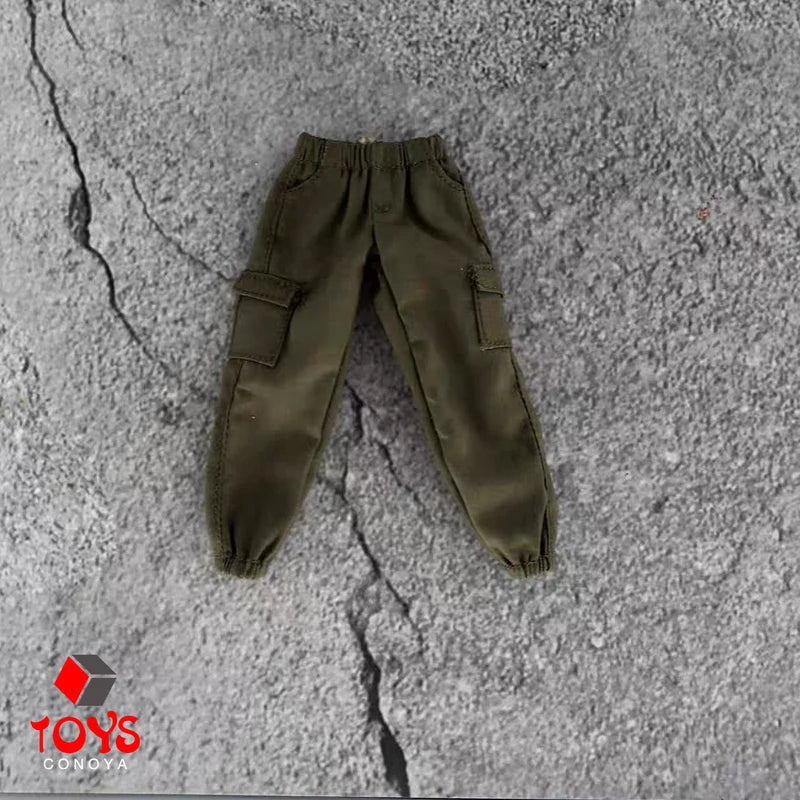 1/12 Scale Male Action Figure Pants Casual Trousers with Pockets for Doll Accessories