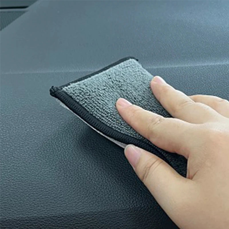 5pcs Double-Side Car Interior Scrubbing Sponge for Leather & Plastic Cleaning