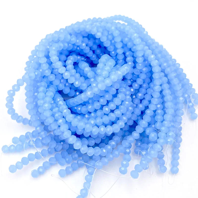 Crystal Beads for Jewelry Making - Rondelle Faceted Glass Spacer Beads