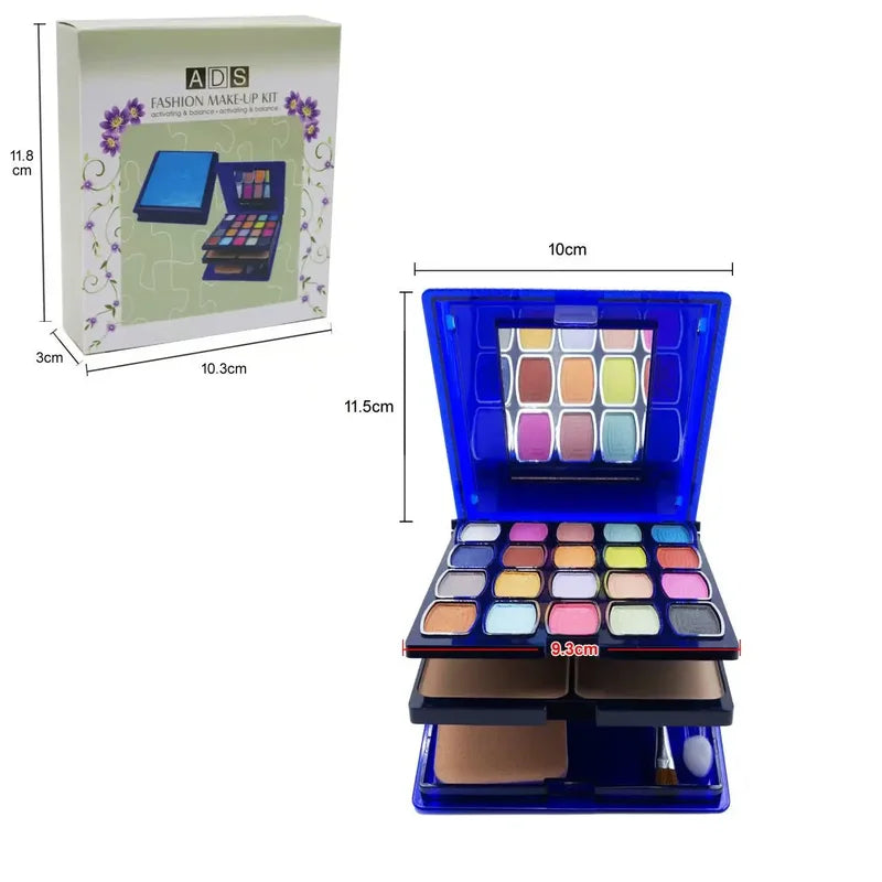 Multifunctional 30-Color Makeup Palette with Eyeshadow Blush Powder & Lip Gloss - Portable Kit