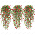 Artificial Hanging Vine Set - UV Resistant Plastic Greenery for Indoor & Outdoor Decor - 3 Pieces